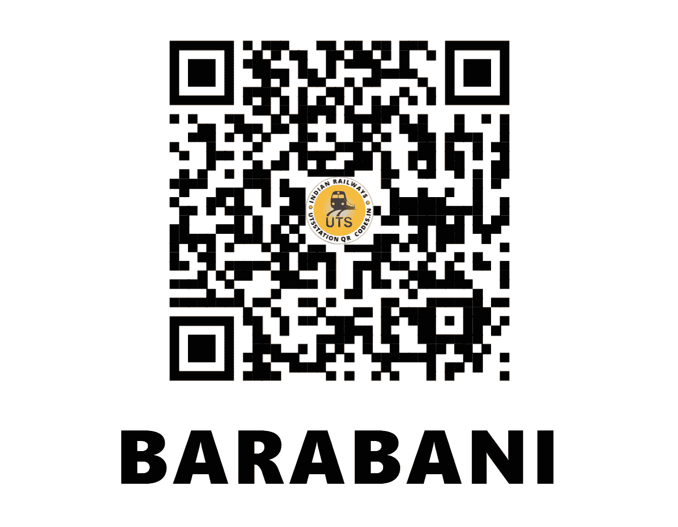 UTS QR Code for BARABANI - BBI (ER - WEST BENGAL)